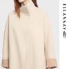 ELLASSAY Women's 99% Cashmere High-Neck Coat