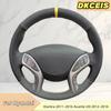 Car Steering Wheel Cover Suede  Leather For Hyundai Elantra 2011-2016 Avante I30 2012-2016 Steering Wheel Braiding Cover
