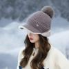Fleece Warm Cap Ladies Fleece Ear Protector Wool Cap Winter Cycling Windproof Knitted Cap