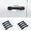 Carbon Fiber Glossy Black Chrome Car Door Handle Cover Trim Styling Auto Accessories For Toyota Sequoia Tundra Tacoma 4Runner