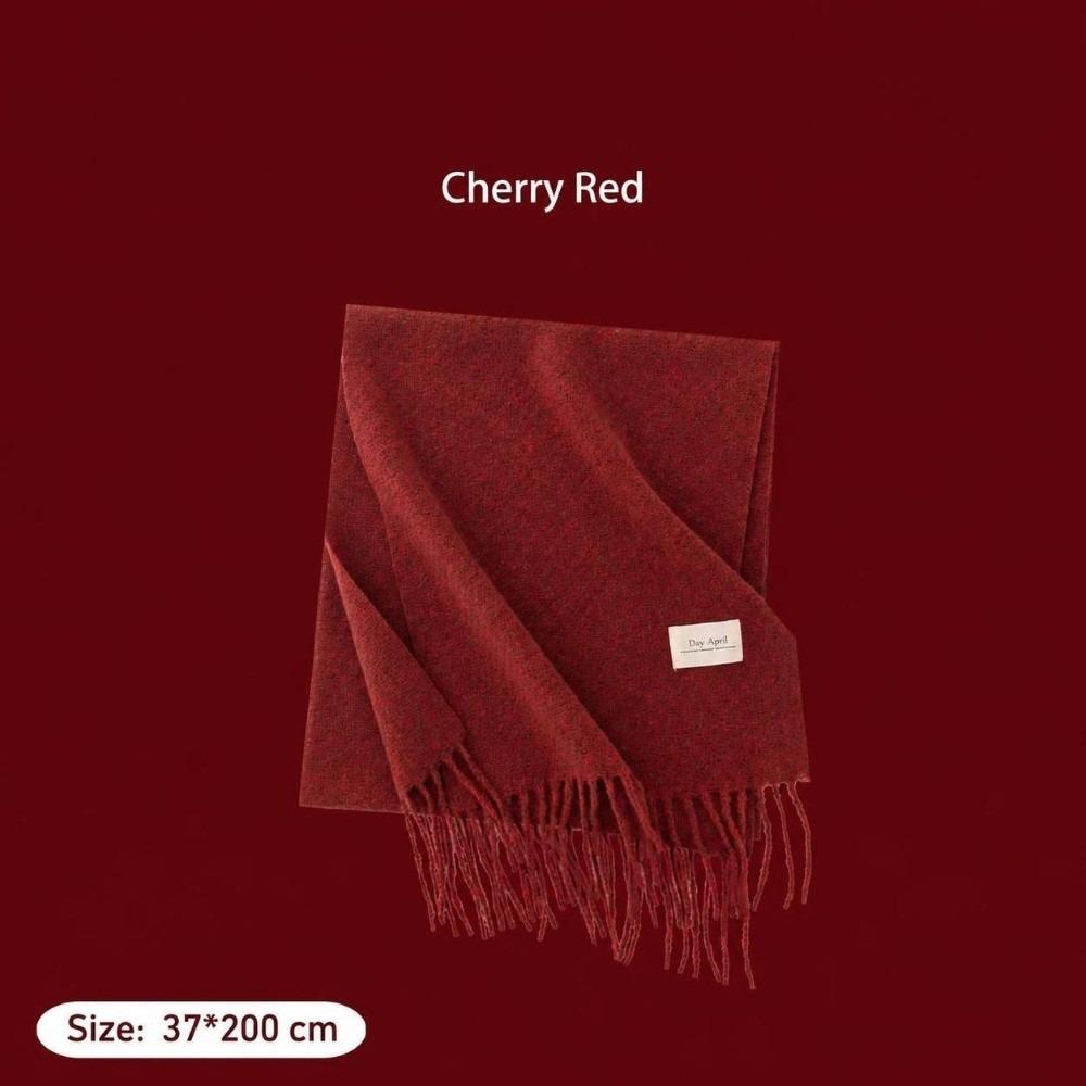 Soft Faux Cashmere Scarf Cozy Neck Warmer Shawl Atmosphere Plaid Scarf  New Year Party