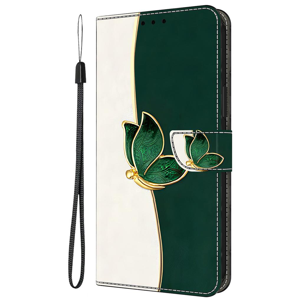 For iPhone 16e Leather Case Pattern Printing Wallet Stand Anti Drop Phone Cover