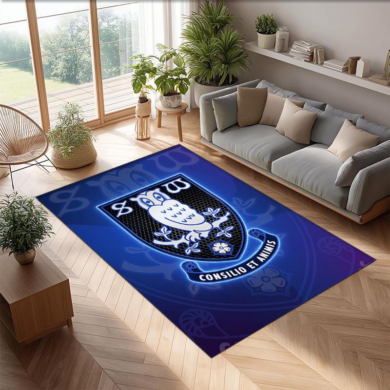 Tappeto in Cristallo di Velluto con Stampa del Sheffield Wednesday Football, Comodo Assorbente d'Acqua Antiscivolo per Pavimenti Interni