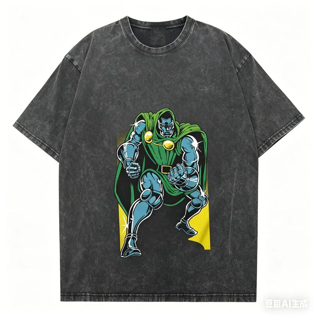 DOOM Anime Lover Washed T-shirt Year round clothing personality Clothes Plus Size Unisex Streetwear high quality hot product tee
