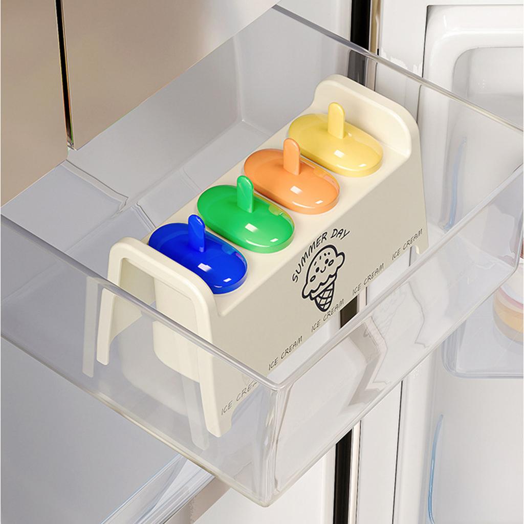 BPA Free Plastic Ice Cream Molds Fruit Juice Popsicle Mold for Homemade Popsicles with Easy Release and Colorful Sticks