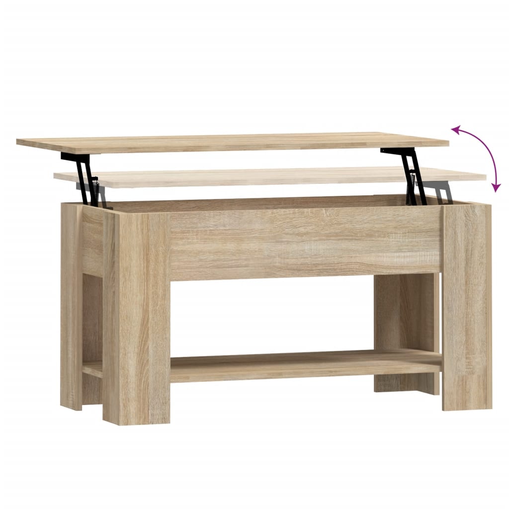  Coffee Table, Sonoma Oak 101x49x52 Cm, Wood-based Material
