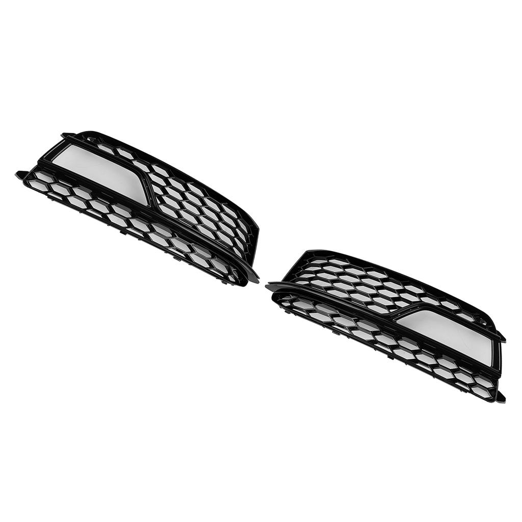 2PCS Front Fog Lamp Black Grille Grill 8T0807681K 8T0807682K Fit A5 S-Line S5 2013-2016