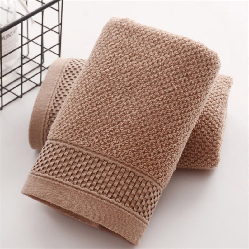 

Pure Cotton Towel Super Absorbent Adult Washing Face Bath Household Thick Soft Bathroom Towels Comfortable Towel 35x75cm&1pc светло-коричневого
