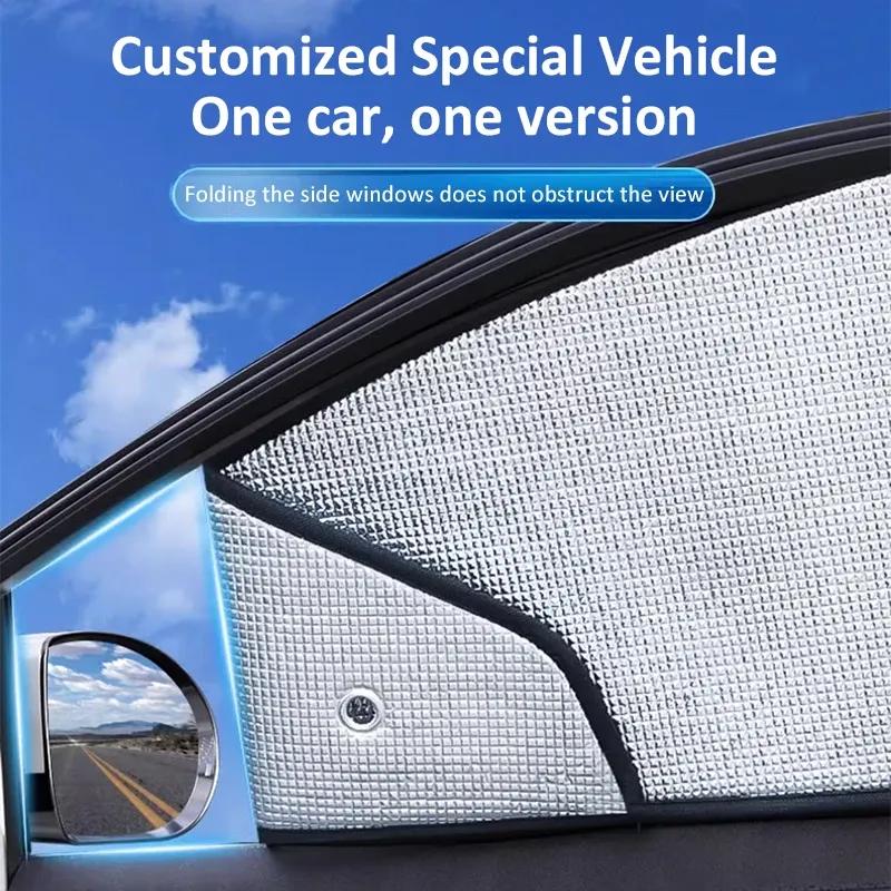Full Car Sun Shade Parasol Coverage for Ford F-150 2015– Mat Visor Side Window Sunshade Cover Anti UV Pad Accessories.