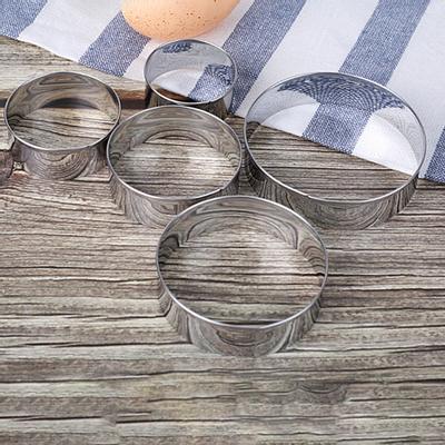5 pezzi/set multifunzionale in acciaio inossidabile rotondo stampo per biscotti taglierina per biscotti accessori da cucina per tagliare i biscotti