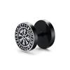 Gothic Norse Viking Runes Stud Earrings for Men Boys,Rock Punk Stainless Steel Valknut Wolf Head Compass Celtic Knot Earrings