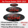 Metal Car Front Rear Steering Wheel Cover Badge Sticker for Ford Explorer Escape ST Kuga Mondeo Focus Edge Focus Taurus Equator