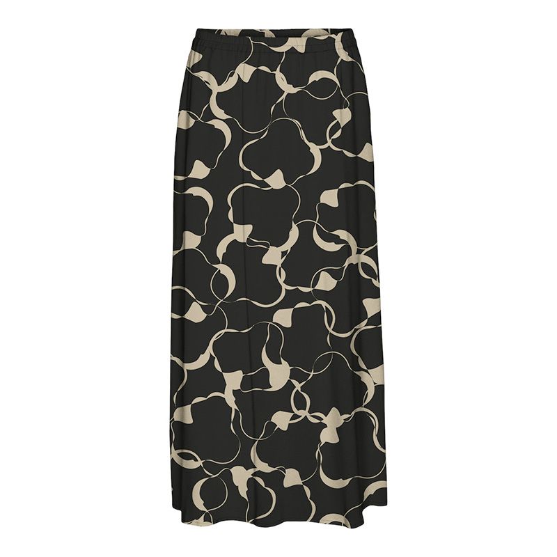Jupe longue à motif taille élastique avec fente latérale Femme VERO MODA