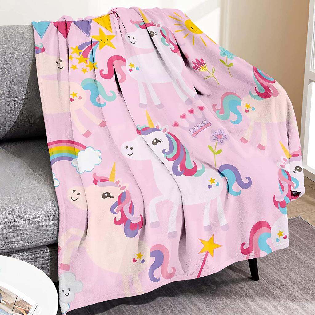 Unicorn Blanket Unicorns Gifts for Girls Super Soft Rainbow Unicorn Throw Blanket Warm Cozy Kids Blanket for Toddler Bedding Decor Birthday Gifts