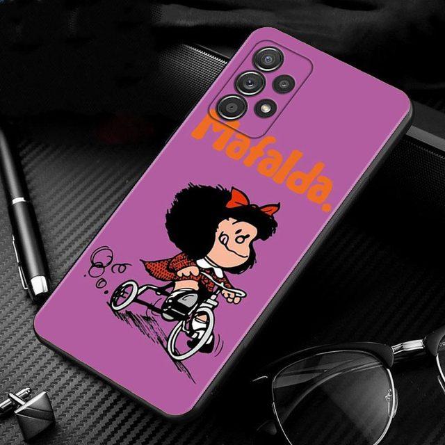 

Чехол Mafalda для Samsung Galaxy A51 A71 A41 A31 A11 A01 A72 A52 A42 A32 A22 A21s A02s A12 A02, силиконовый чехол, черный корпус For Samsung A51