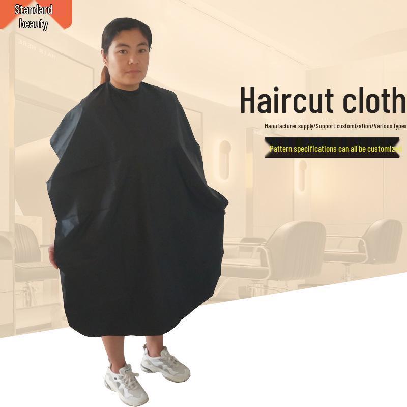 

Черный фартук парикмахера/барбера разных размеров, с антипригарным покрытием, устойчивый к пятнам, для стрижки и окрашивания волос. чёрный