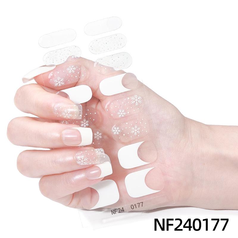 Europäische und amerikanische Weihnachten 3D Niedliche Cartoon Gel Nagelsticker für Kinder - Wasserdicht und halbgehärtet