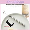 Handheld Stainless Steel Milk Frother With Stand For Coffee And Latte Art