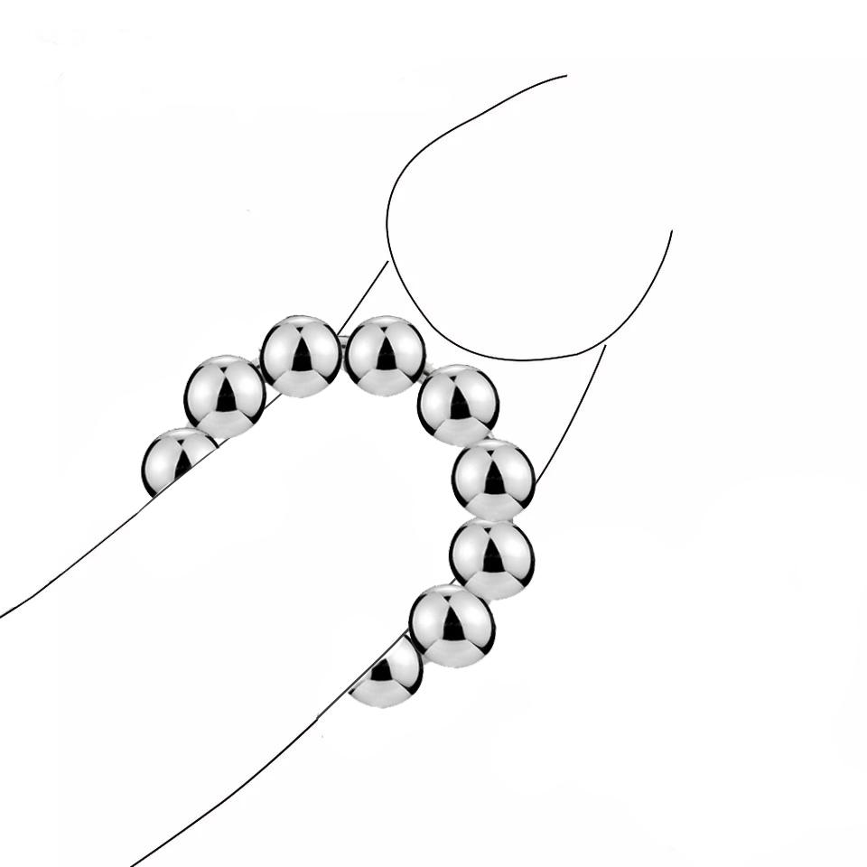 Neuer Penisring aus rostfreiem Metall, Sexspielzeug für Männer, Verzögerung der Ejakulation, Penisring aus Edelstahl mit 13 Perlen, Eichelstimulator