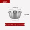 Stainless Steel Basin, Large/Extra-Large: Ideal for Washing Vegetables, Mixing Dough, or Bathing.