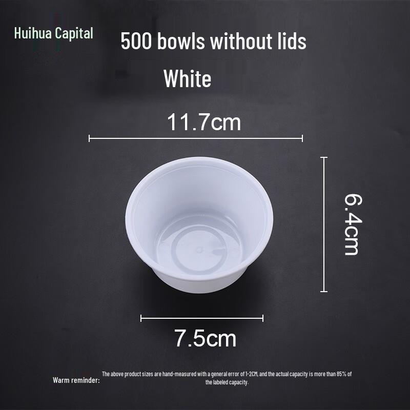 HUIHUADU Thickened Disposable Round Plastic Takeout Containers