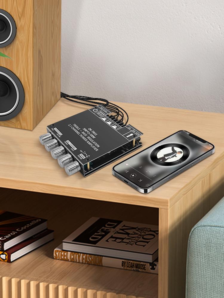 2x50W+100W Stereo Audio Receiver Amplifier Board CS8673E/TPA3116D2 Chip 2-in-1 Power Amplifier Board Bluetooth-compatible 5.0