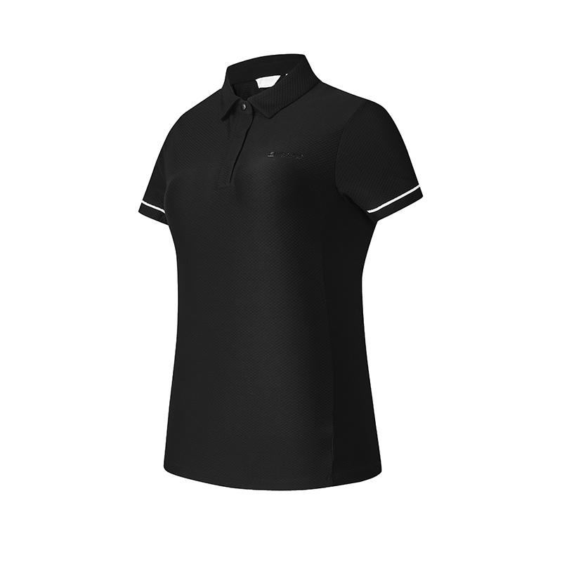 New FILA Polo Shirts Women's Pitch Black A11W435135FBK