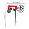 Handgefertigter Metalltraktor Gartenwindmühle Vintage Eisenkunst Skulptur Windrad Pfahl Ornament für Veranda Zuhause Rasen Hinterhof Innenbereich