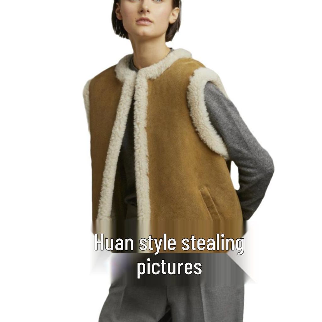 2023 Women's Paris Style Shearling Lambswool Fur Vest – Winter Short Coat