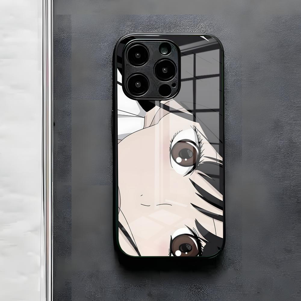 Sawako Phone Case For IPhone 17 Air 16 E Pro Max 15 14 13 Mini 12 Pro 11 Max Plus Black Glass Cover