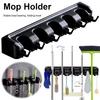 Strong Grip Mop Fixed Clip Wall Mounted Bathroom Broom Hanger Mop Holder  Laundry Room