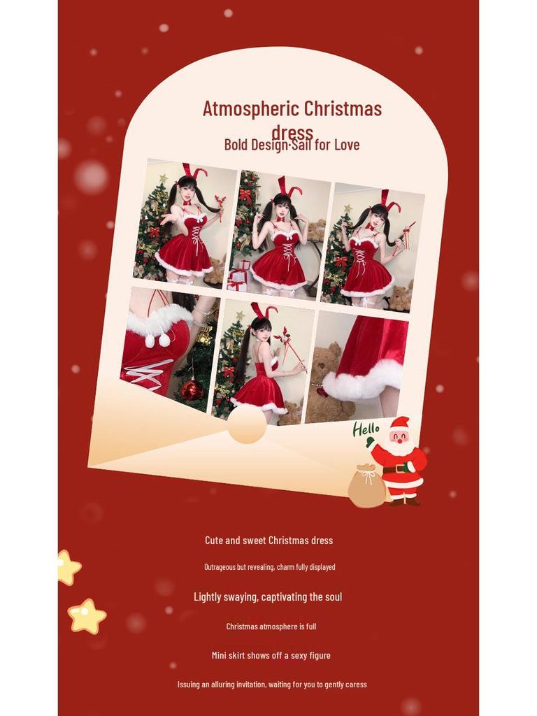 Christmas Bunny Girl COS Costume Set - Santa Claus Edition