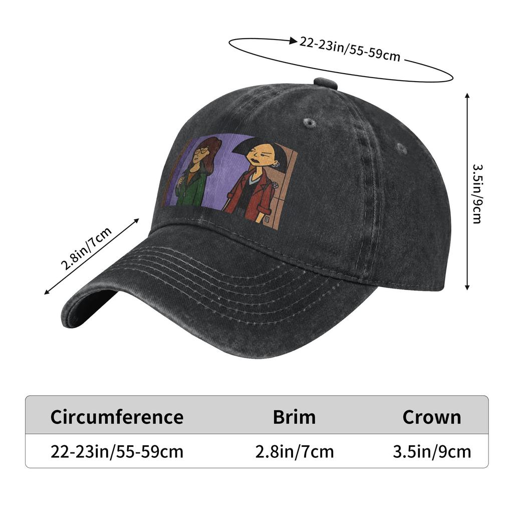 Darias and Jane Cartoon Baseball Caps Vintage Distressed Washed  Sun Cap Unisex Style Outdoor Travel Unstructured Soft Caps Hat