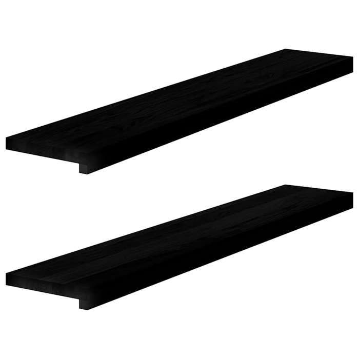 VidaXL Appuis de fenêtre 2 pcs marron foncé bois de chêne massif 4009177