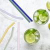 11-piece Reusable Glass Straws Clear Smoothie Drinking Straws with Clean Brush for Beverages Milk Tea Juices Cocktail