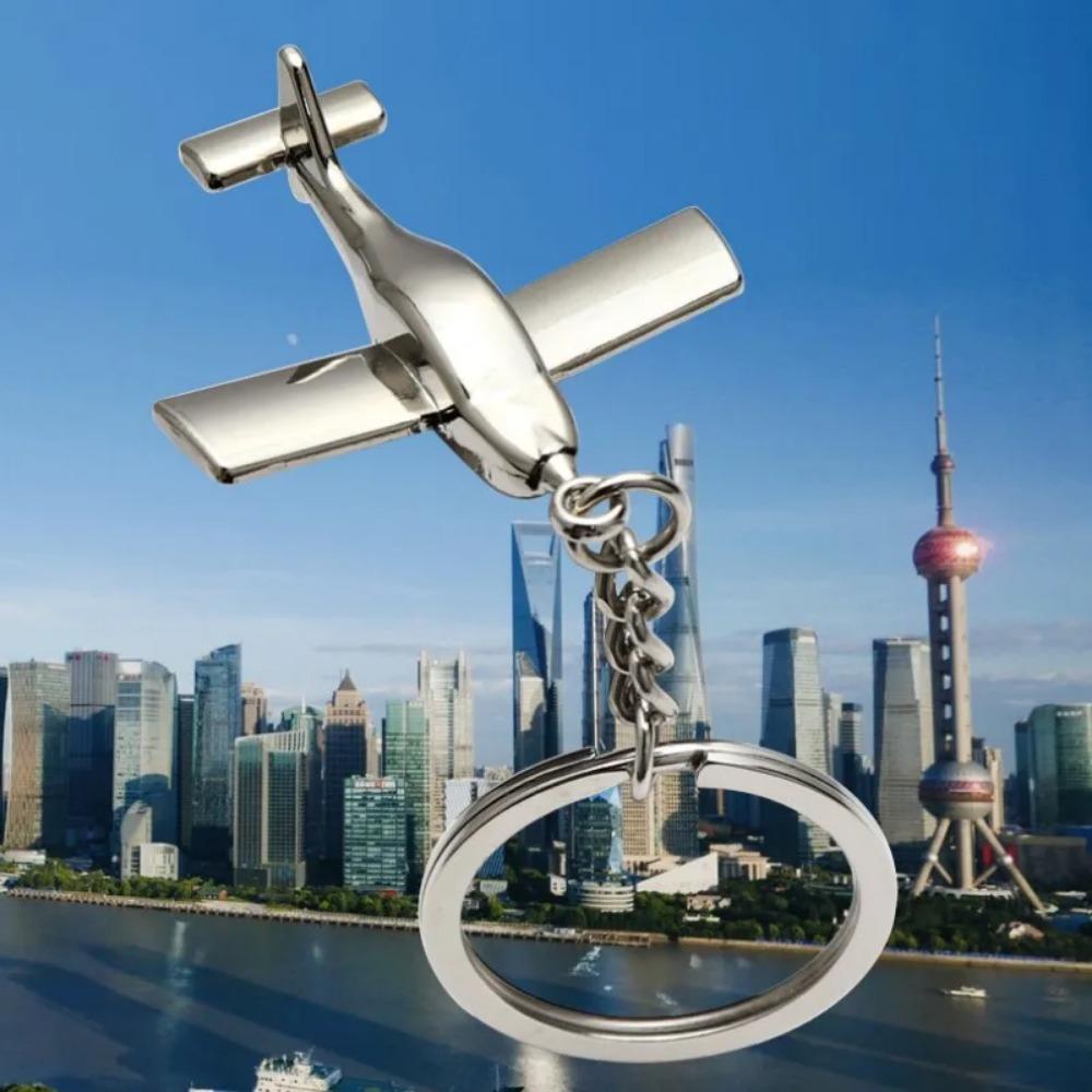 New Simple Niche Creative Trend Airplane Keychain Airplane Model Keychain Car Keychain Cool Boys Men Street Party Accessories