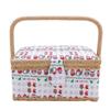 Sewing Storage Basket with Detachable Tray Portable Needle Thread Carrying Organizer for Craft Lovers and Beginners