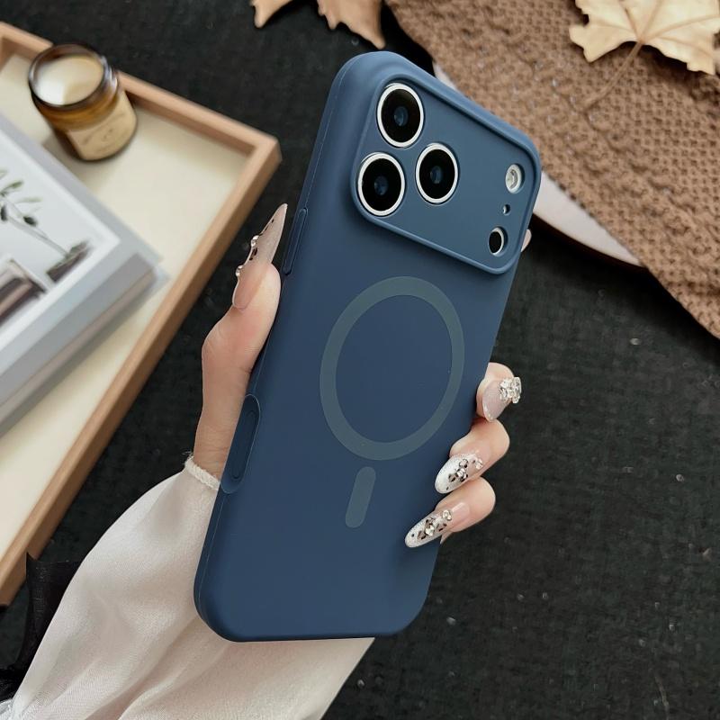 Luxury  Liquid Silicone For Magsafe Case For iPhone 17 Air 16 15 14 13 12 Pro Max Wireless Charging Soft Bumper Cover