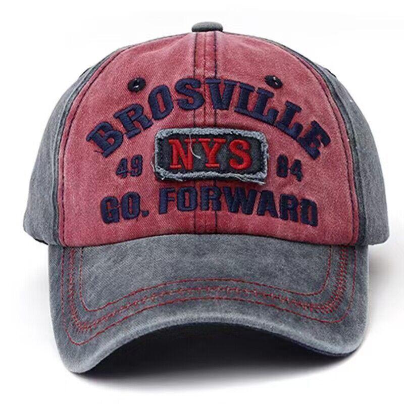 Neuer Hut Herren NYS gestickter Buchstabe Baseballkappe alte Baumwolle nicht verblassende Outdoor-Kappe