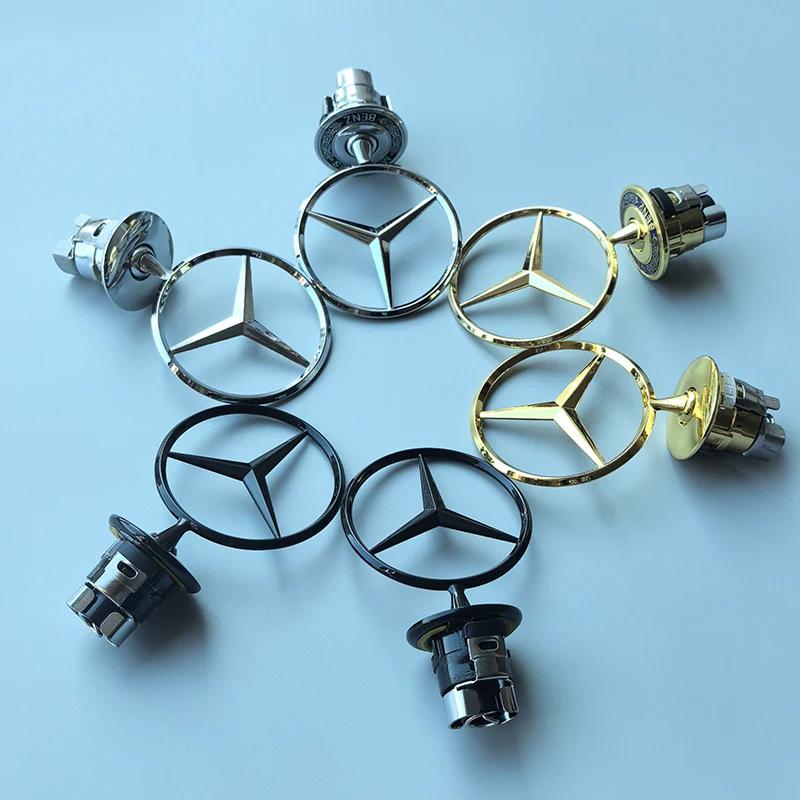 XDFMN1 Hot 2026 New For Benz Hood Stand Logo Star Badge Front Bonnet Car Emblem for Mercedes Benz W163 W204 W212 W210 W220 W24 C200 C20