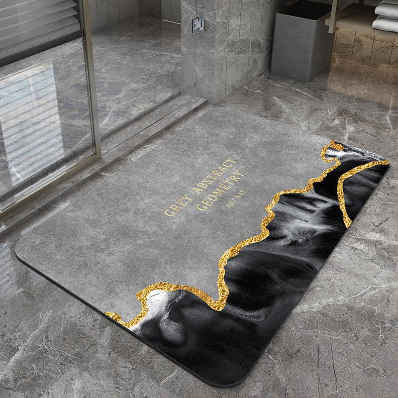 1PC Bathroom Absorbent Floor Mat Diatom Mud Upholstered Toilet Foot Mat Toilet Non-Slip Quick Drying Floor Mat Home Decor