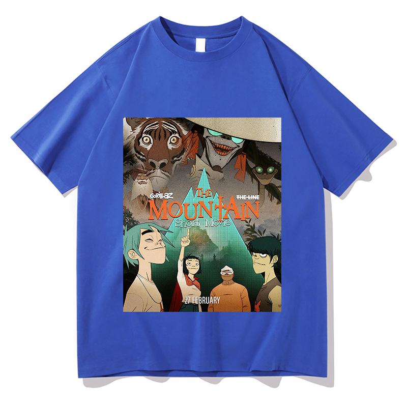

Gorillaz The Mountain Merch TShirts Unisex Fashion Casual Shirt for Fans Gift Graphic TShirts Oversized Aesthetic Harajuku Tops S