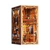 Buchstützen-Set Dunkle Familie DIY Holzpuzzle Gotischer Stil Halloween Bücherregal Puppenhausmodell Buchstütze Gebäude Heimdekoration