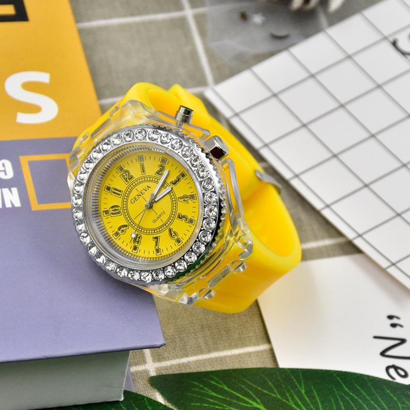 Luminous LED Rhinestone Harajuku Quartz Watch for Couples and Students