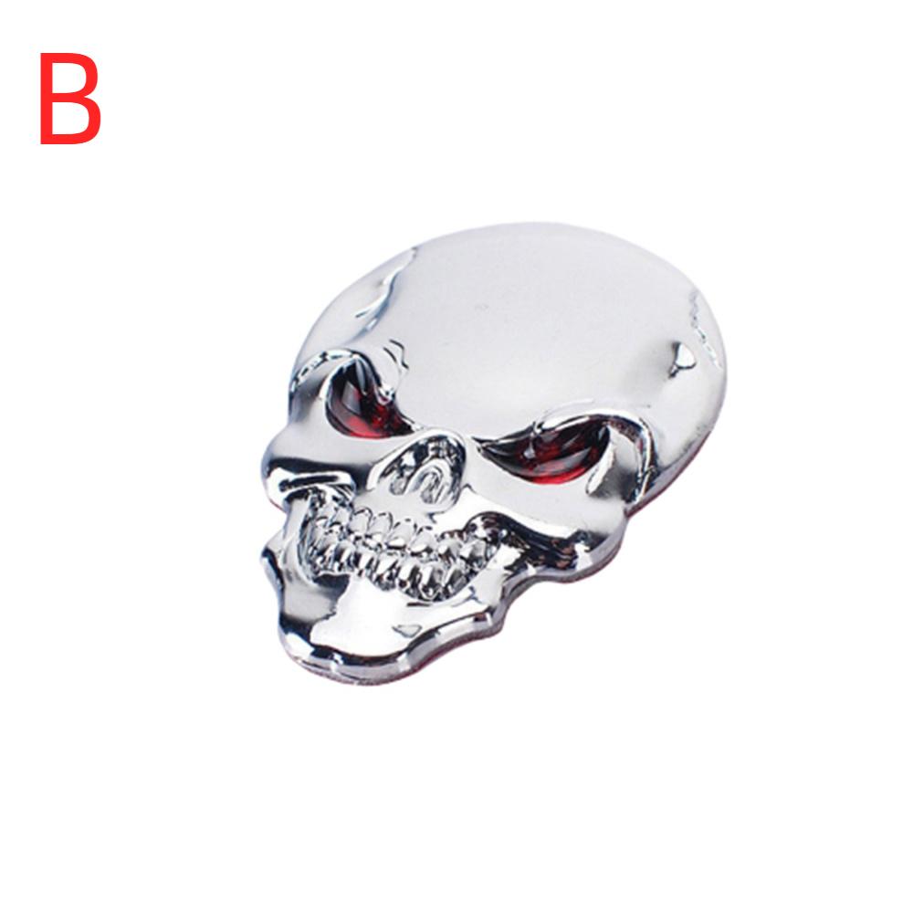

1 шт. модный 3D череп из сплава цинка, металлическая автомобильная наклейка для автомобиля, логотип, череп, эмблема, значок, наклейки для стайлинга автомобиля B