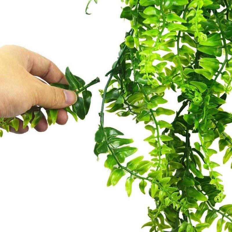 1PC Outdoor Artificial Fern Persian Grass Vine Simulation Green Plant Persian Wall Hanging Vine Decorative Plant Wall