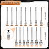 3-15pcs Nut Driver Drill Bit Set 5.5-19mm Metric Impact Socket 1/4" Hex Shank 6" (150mm) Extra Long Magnetic 6-Point Sockets