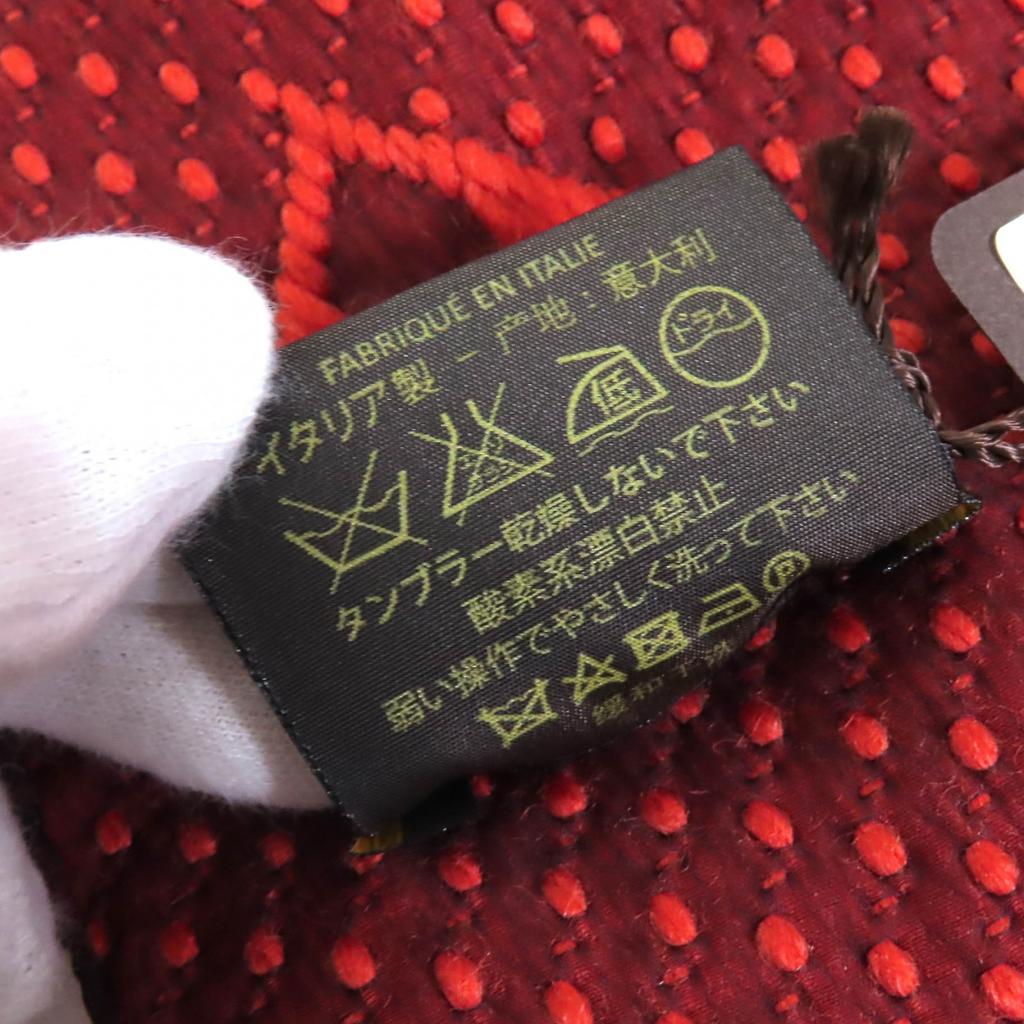 Pristine LOUIS VUITTON Scarf Esharp Logomania Orange series wool Women M75095 Used