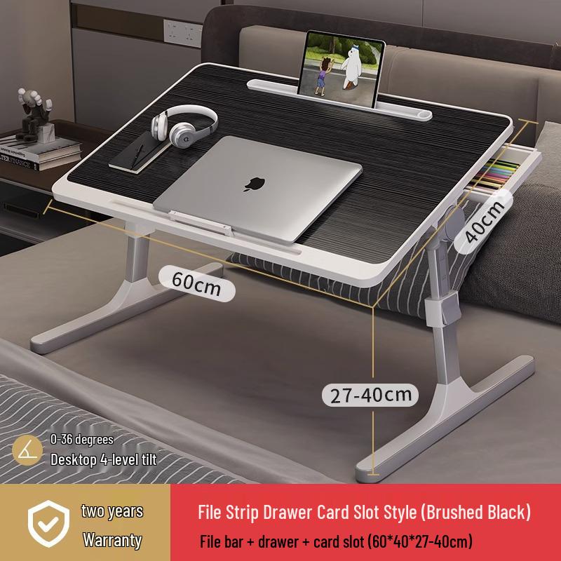 Adjustable Bedside Table: Folding Computer Desk for Student Dorms, Bedrooms, or Home Study