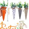 Easter Decor Carrots 4 Pieces Seasonal Desk Decoration Holiday Table Centerpieces For Bookcase Bookshelf Display Cabinet